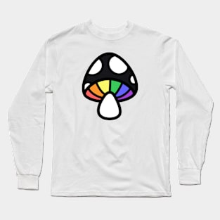 Rainbow Mushroom Discrete Pride Flag Long Sleeve T-Shirt